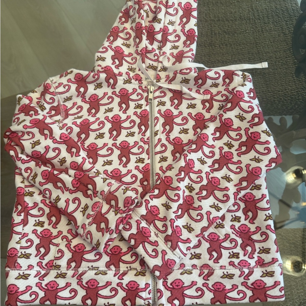Roller Rabbit Red Monkey Print Top